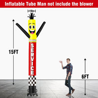 6 10 15 20FT Tall Brake Service Waving Inflatable Tube Man(Blower Not Included) - goodeny