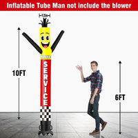 6 10 15 20FT Tall Brake Service Waving Inflatable Tube Man(Blower Not Included) - goodeny
