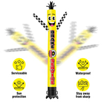 6 10 15 20FT Tall Brake Service Yellow Waving Inflatable Tube Man(Blower Not Included) - goodeny