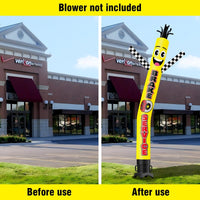 6 10 15 20FT Tall Brake Service Yellow Waving Inflatable Tube Man(Blower Not Included) - goodeny