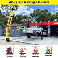 6 10 15 20FT Tall Brake Service Yellow Waving Inflatable Tube Man(Blower Not Included) - goodeny