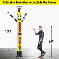 6 10 15 20FT Tall Brake Service Yellow Waving Inflatable Tube Man(Blower Not Included) - goodeny