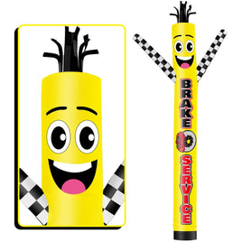 6 10 15 20FT Tall Brake Service Yellow Waving Inflatable Tube Man(Blower Not Included) - goodeny