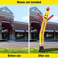 6 10 15 20FT Tall Breakfast Waving Inflatable Tube Man(Blower Not Included) - goodeny