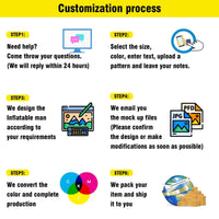 6 10 15 20FT Tall Breakfast Waving Inflatable Tube Man(Blower Not Included) - goodeny