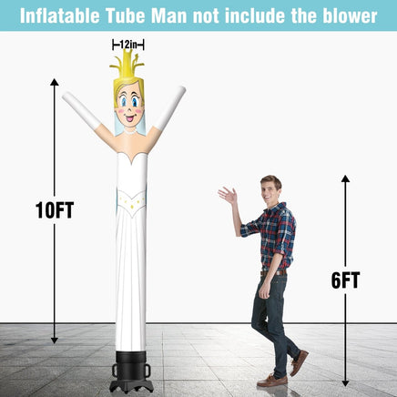 6 10 15 20FT Tall Bride Waving Inflatable Tube Man(Blower Not Included) - goodeny