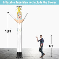 6 10 15 20FT Tall Bride Waving Inflatable Tube Man(Blower Not Included) - goodeny