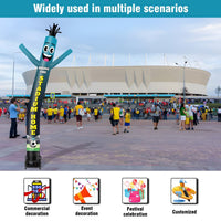 6 10 15 20FT Tall Bring Stadium Home Waving Inflatable Tube Man(Blower Not Included) - goodeny