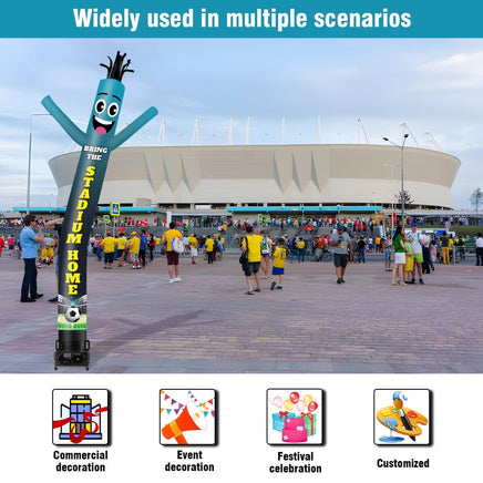 6 10 15 20FT Tall Bring Stadium Home Waving Inflatable Tube Man(Blower Not Included) - goodeny