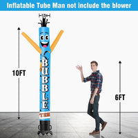 6 10 15 20FT Tall Bubble Tea Waving Inflatable Tube Man(Blower Not Included) - goodeny