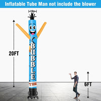 6 10 15 20FT Tall Bubble Tea Waving Inflatable Tube Man(Blower Not Included) - goodeny