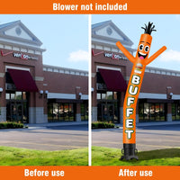 6 10 15 20FT Tall Buffet Waving Inflatable Tube Man(Blower Not Included) - goodeny