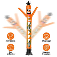 6 10 15 20FT Tall Buffet Waving Inflatable Tube Man(Blower Not Included) - goodeny