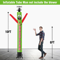 6 10 15 20FT Tall Burritos Waving Inflatable Tube Man(Blower Not Included) - goodeny