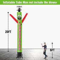6 10 15 20FT Tall Burritos Waving Inflatable Tube Man(Blower Not Included) - goodeny