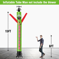 6 10 15 20FT Tall Burritos Waving Inflatable Tube Man(Blower Not Included) - goodeny