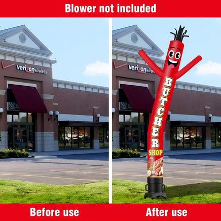 6 10 15 20FT Tall Butcher Shop Waving Inflatable Tube Man(Blower Not Included) - goodeny