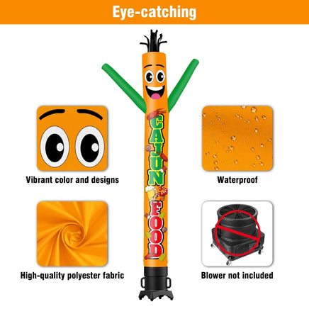 6 10 15 20FT Tall Cajun Food Waving Inflatable Tube Man(Blower Not Included) - goodeny