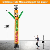 6 10 15 20FT Tall Cajun Food Waving Inflatable Tube Man(Blower Not Included) - goodeny