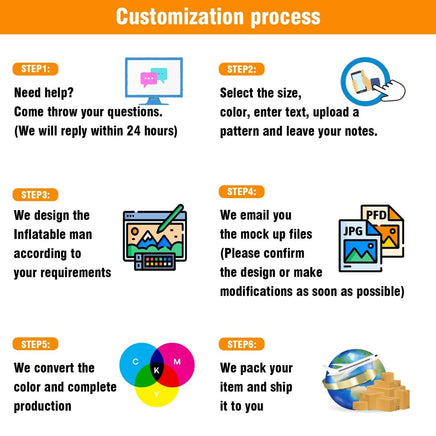 6 10 15 20FT Tall Cajun Food Waving Inflatable Tube Man(Blower Not Included) - goodeny