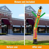 6 10 15 20FT Tall Cajun Food Waving Inflatable Tube Man(Blower Not Included) - goodeny