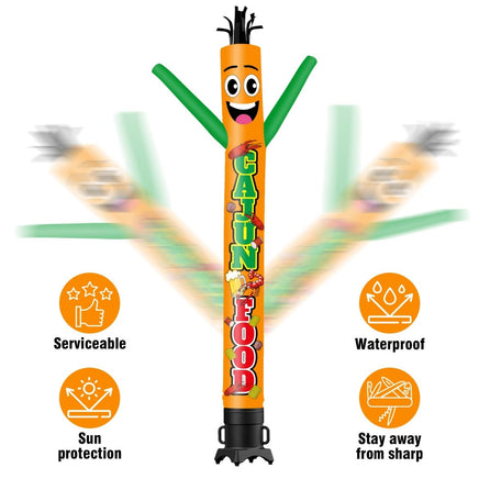 6 10 15 20FT Tall Cajun Food Waving Inflatable Tube Man(Blower Not Included) - goodeny