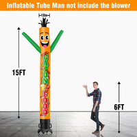 6 10 15 20FT Tall Cajun Food Waving Inflatable Tube Man(Blower Not Included) - goodeny