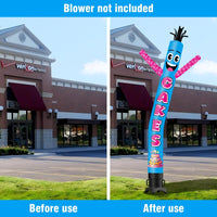 6 10 15 20FT Tall Cakes Waving Inflatable Tube Man(Blower Not Included) - goodeny