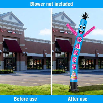 6 10 15 20FT Tall Cakes Waving Inflatable Tube Man(Blower Not Included) - goodeny