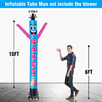 6 10 15 20FT Tall Cakes Waving Inflatable Tube Man(Blower Not Included) - goodeny