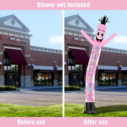 6 10 15 20FT Tall Candy Shop Waving Inflatable Tube Man(Blower Not Included) - goodeny