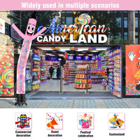 6 10 15 20FT Tall Candy Shop Waving Inflatable Tube Man(Blower Not Included) - goodeny