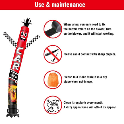 6 10 15 20FT Tall Car Show Waving Inflatable Tube Man(Blower Not Included) - goodeny