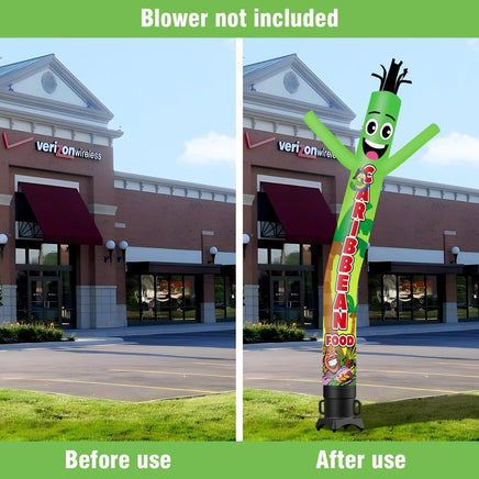 6 10 15 20FT Tall Caribbean Food Waving Inflatable Tube Man(Blower Not Included) - goodeny