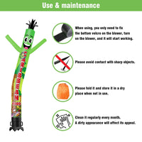 6 10 15 20FT Tall Caribbean Food Waving Inflatable Tube Man(Blower Not Included) - goodeny