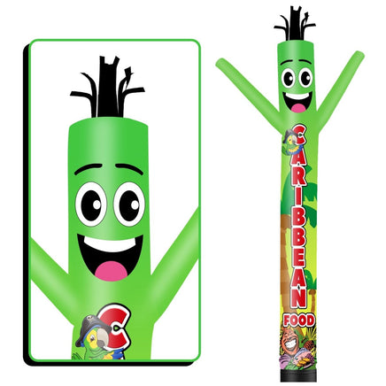 6 10 15 20FT Tall Caribbean Food Waving Inflatable Tube Man(Blower Not Included) - goodeny