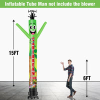6 10 15 20FT Tall Caribbean Food Waving Inflatable Tube Man(Blower Not Included) - goodeny