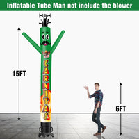 6 10 15 20FT Tall Carnitas Waving Inflatable Tube Man(Blower Not Included) - goodeny