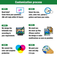 6 10 15 20FT Tall Carnitas Waving Inflatable Tube Man(Blower Not Included) - goodeny