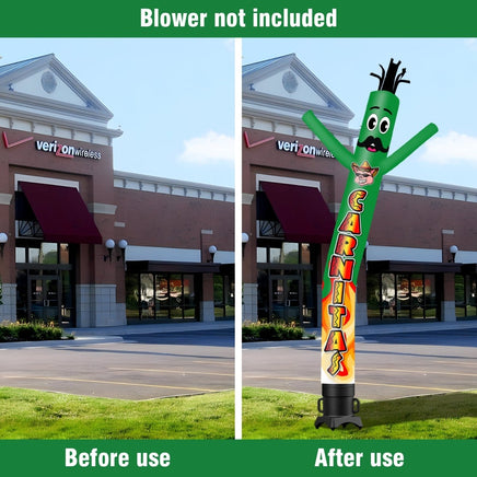 6 10 15 20FT Tall Carnitas Waving Inflatable Tube Man(Blower Not Included) - goodeny