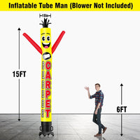 6 10 15 20FT Tall Carpet Sale Waving Inflatable Tube Man(Blower Not Included) - goodeny