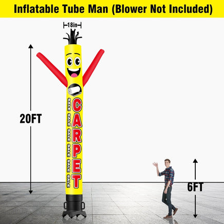 6 10 15 20FT Tall Carpet Sale Waving Inflatable Tube Man(Blower Not Included) - goodeny