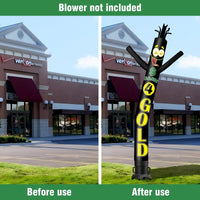 6 10 15 20FT Tall Cash 4 Gold Waving Inflatable Tube Man(Blower Not Included) - goodeny