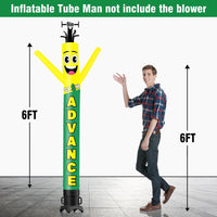 6 10 15 20FT Tall Cash Waving Inflatable Tube Man(Blower Not Included) - goodeny