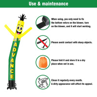 6 10 15 20FT Tall Cash Waving Inflatable Tube Man(Blower Not Included) - goodeny