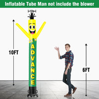6 10 15 20FT Tall Cash Waving Inflatable Tube Man(Blower Not Included) - goodeny