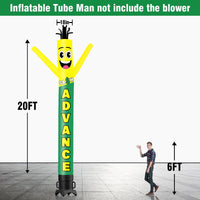 6 10 15 20FT Tall Cash Waving Inflatable Tube Man(Blower Not Included) - goodeny