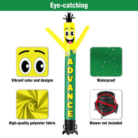 6 10 15 20FT Tall Cash Waving Inflatable Tube Man(Blower Not Included) - goodeny
