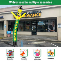 6 10 15 20FT Tall Cash Waving Inflatable Tube Man(Blower Not Included) - goodeny