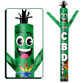 6 10 15 20FT Tall CBD Here Waving Inflatable Tube Man(Blower Not Included) - goodeny